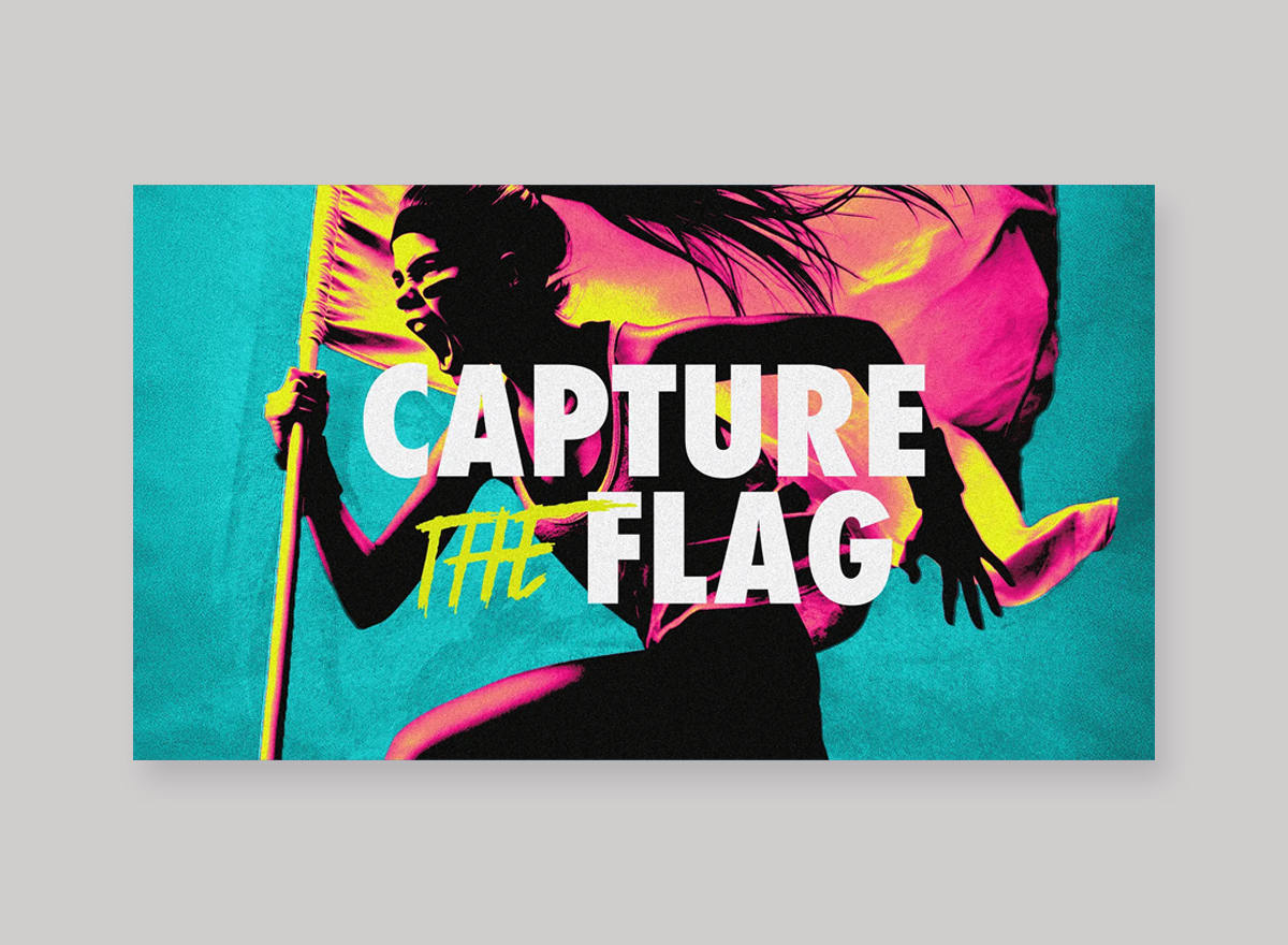 Capture The Flag - Event Graphic advertising digital art duo tone duotone gradient map graphic art graphic design marketing photoshop pop art sports student ministry youth ministry
