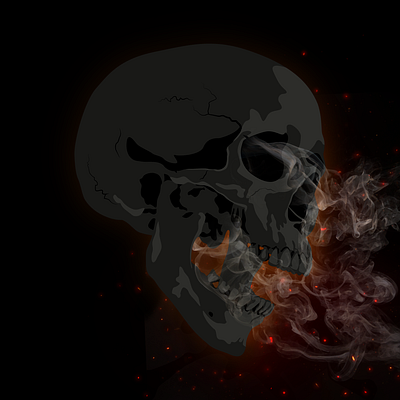 Fire Skull illustration