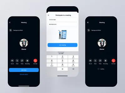 Join Meeting Mobile App Ui app graphic design join meeting join meeting design join meeting details join meeting experience join meeting mobile join meeting option join meeting screen join meeting ui meeting app meeting dashboard meeting interface meeting page meeting setting meeting view meeting widget mobile screen ui