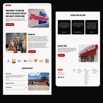 Sign company website mobile design ui ui design uiux webdesign