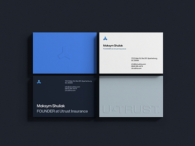 Insurance Company Business Cards - Brand Identity Design apple brand brand identity branding business cards collateral corporate design graphic design logo marketing sleek tesla