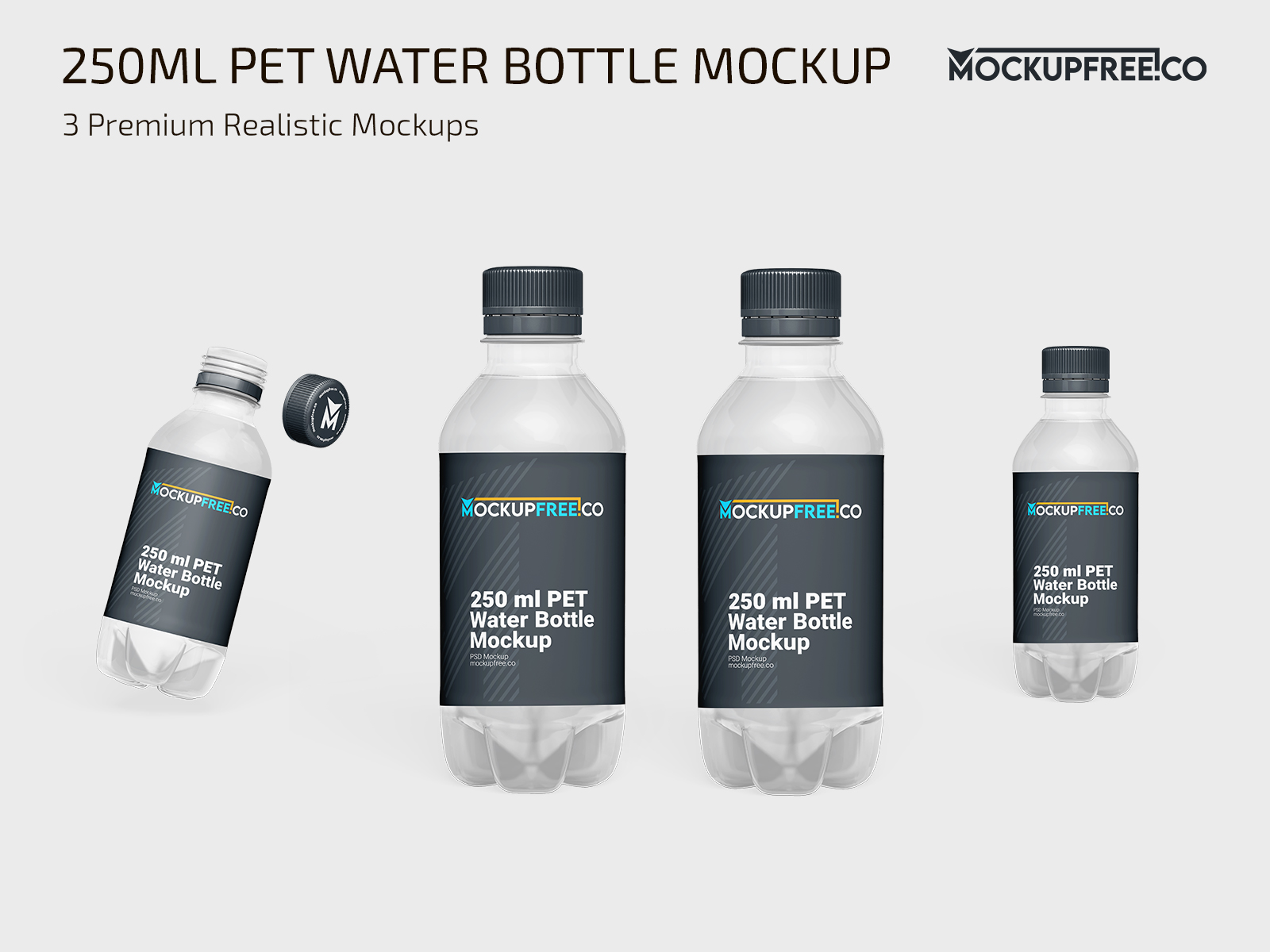 Premium PSD  Plastic water bottle mockup