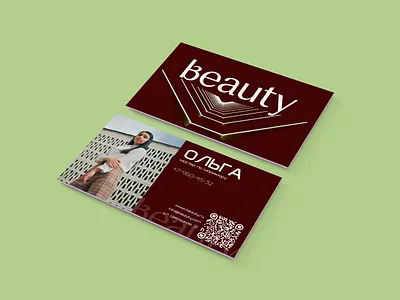 Elegant Identity – A Bold Beauty Business Card Design design graphic design typography