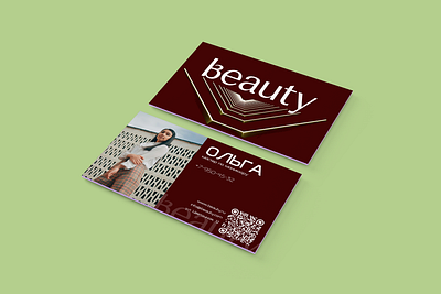 Elegant Identity – A Bold Beauty Business Card Design design graphic design typography