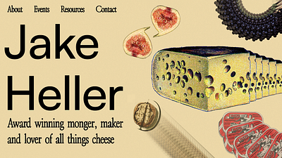 Personal Site for Cheesemonger Jake Heller cheese cheesemonger personal site web design