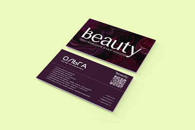 Luxury Flow – A Bold & Sophisticated Beauty Business Card Design design figma graphic design typography