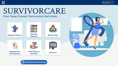 Survivorcare Landing Page Redeign cancer cancer care survivorship ui ux web design