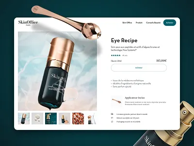 Skinoffice — Futuristic Eye Care beauty cosmetics ecommerce luxury marketing website natural