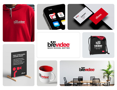 Brevidee — Branding bento branding camera logo minimalist rec recording red simple video videographer