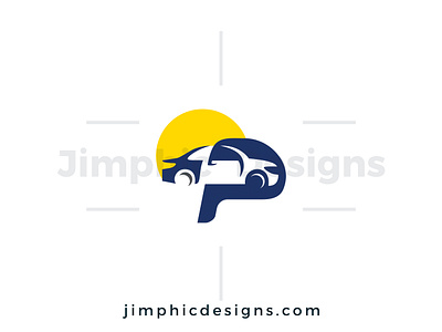 Letter P Car Logo branding car design graphic design letter logo logo design vector