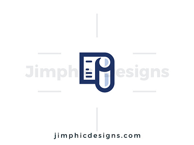 Letter I Paper Logo branding design graphic design letter logo logo design vector