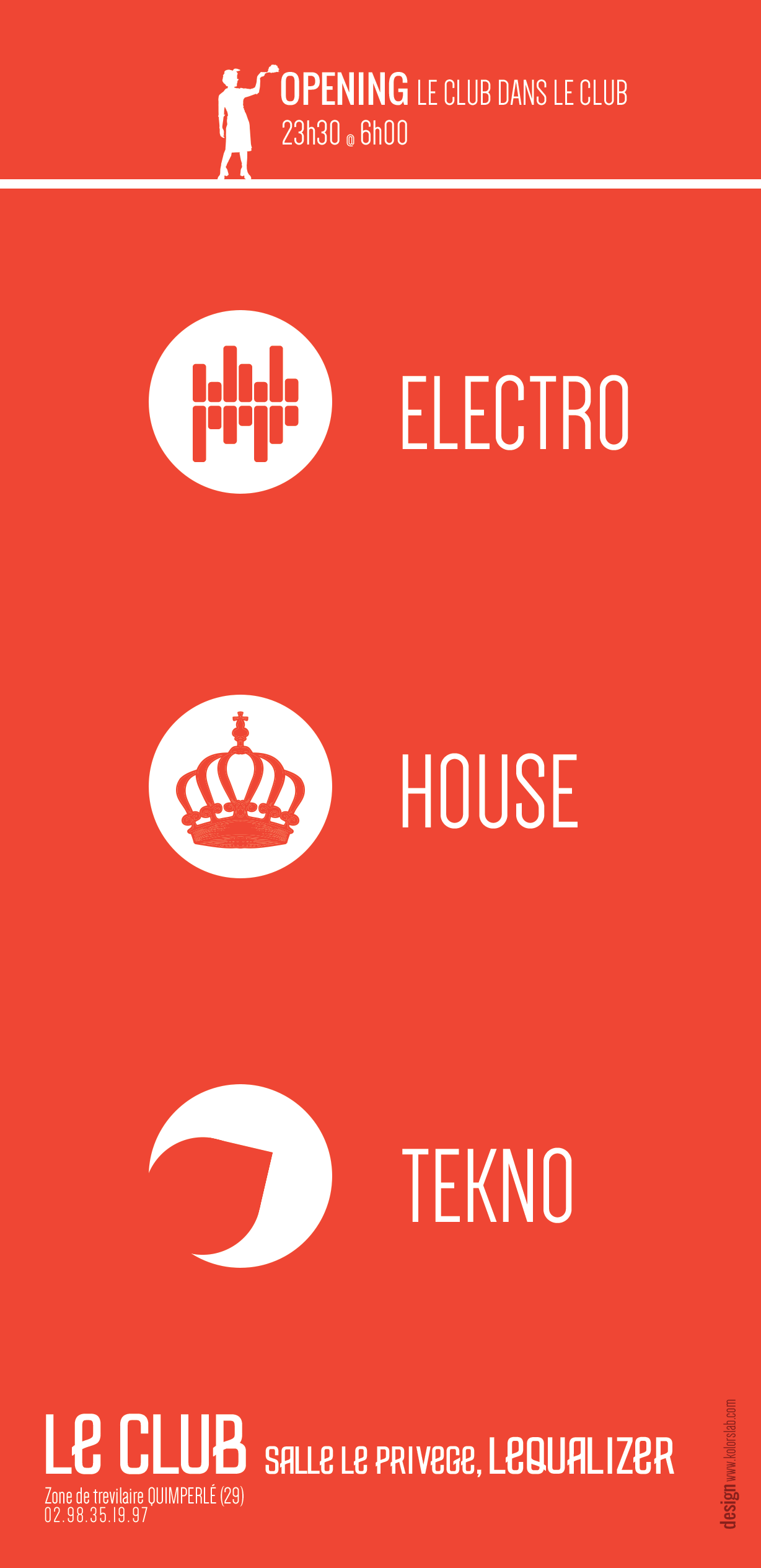 Flyer "Soirées Électroniques" | Print acidkick design electronic flyer graphic design musci print visual