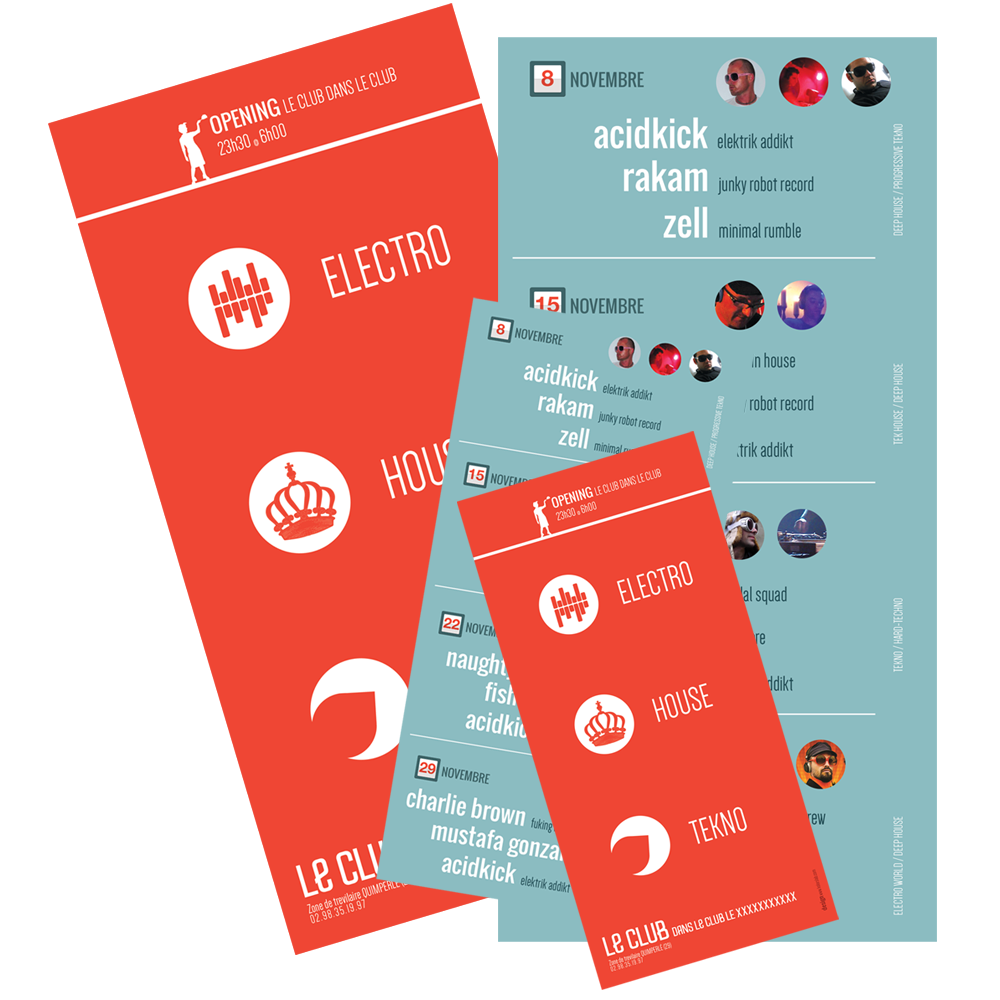 Flyer "Soirées Électroniques" | Print acidkick design electronic flyer graphic design musci print visual