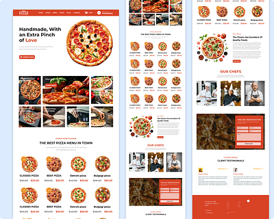 Pizza Website Design adobe illustrator adobe illustrator cc adobe photoshop adobe xd design figma figma website food food website landing landing page logo design pizza pizza website printing design ui ui design ux vector logo web