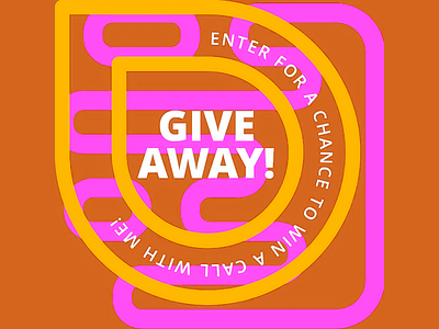 Bold Giveaway Design announcement art artwork bold bold typography colorful design contemporary design creative creative graphics design eye catching visuals geometric shapes giveaway graphic design modern art orange playful promo art vibrant vivid pink