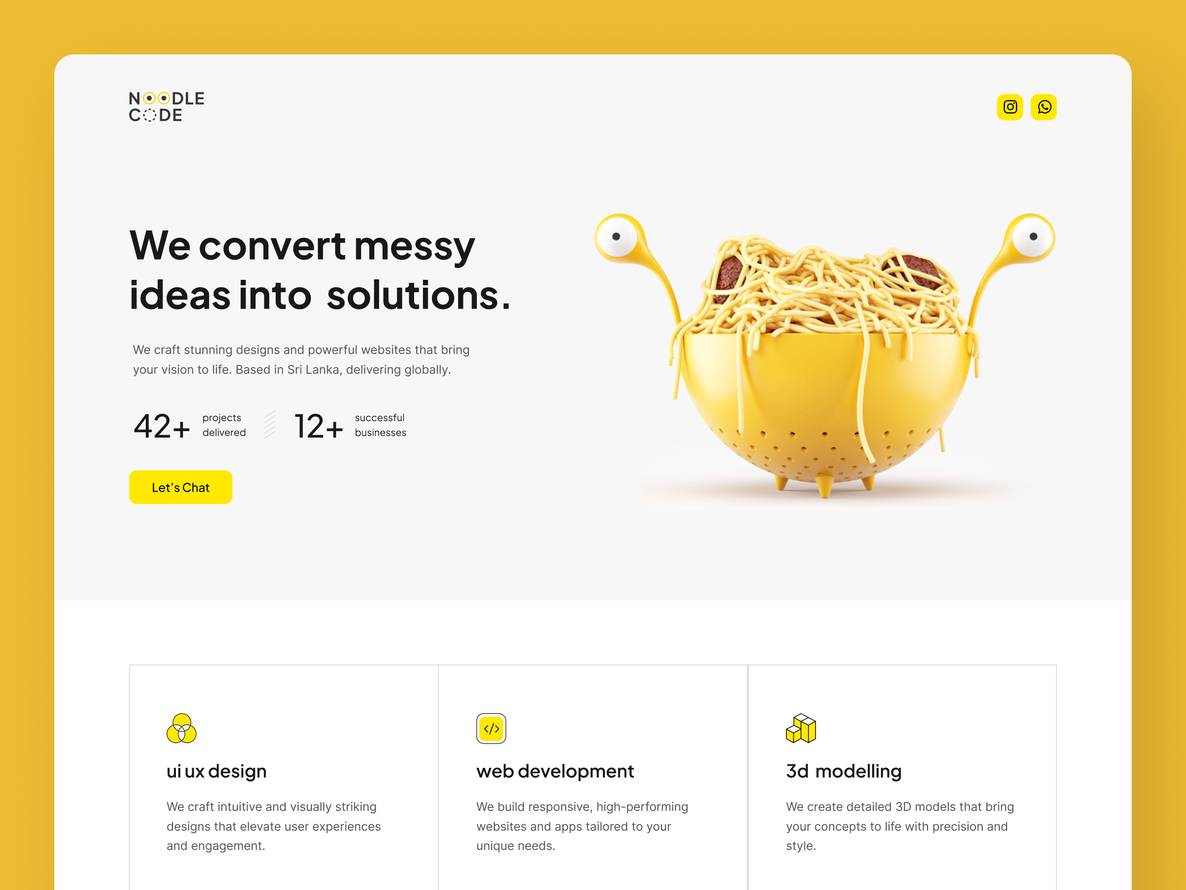 Noodlecode — Agency Website Landing Page Design agency landing page agency website design agency development agency digital agency landing page landing page design minimal landing page modern landing page modern website modern website landing page uiux web design