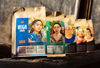 Vega Coffee Packaging art direction branding cofee packaging coffee colorful design doy pack graphic design packaging