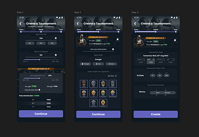 Customising BGMI Tournament game game ux tournaments ui ux