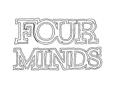 Sketches// Four Minds bootleg lettering logoflip nofx sketch typography