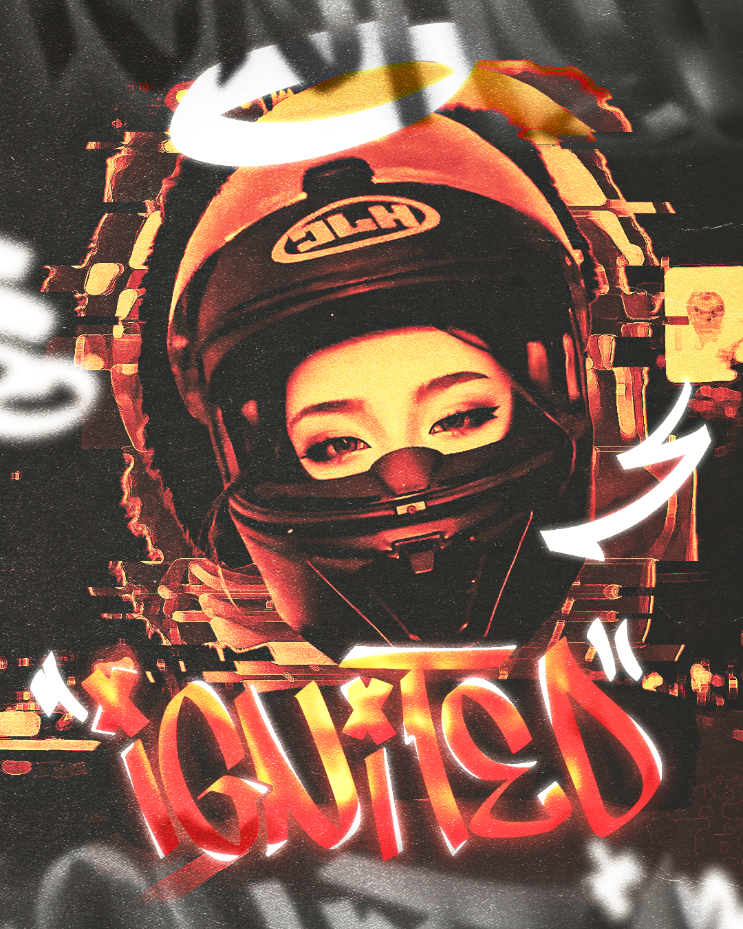 Ignited - Print On Demand Bold Artwork Design art artwork bold design graffiti graphic design illustration post poster print on demand social media style