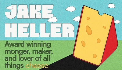 Buisiness Card for Cheesemonger cheese food graphic design