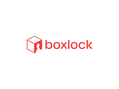 Boxlock Logo Design app box branding fill geometric icon lock logo design logomark minimal minimalist modern outline product simple software symbol tech unlock