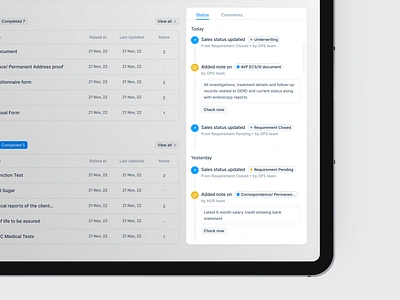 Sales Status - Ditto CRM 3d activity activity status crm crm dashboard empty state product design sales status status timeline ui