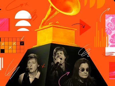 How Grammys are picked beatles charts collage grammys music ozzy osbourne rock rock n roll rolling stones statue