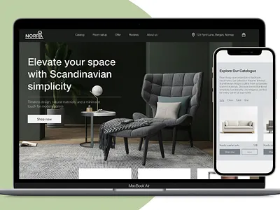 NORRA | Landing page design app branding design logo typography ui ux vector
