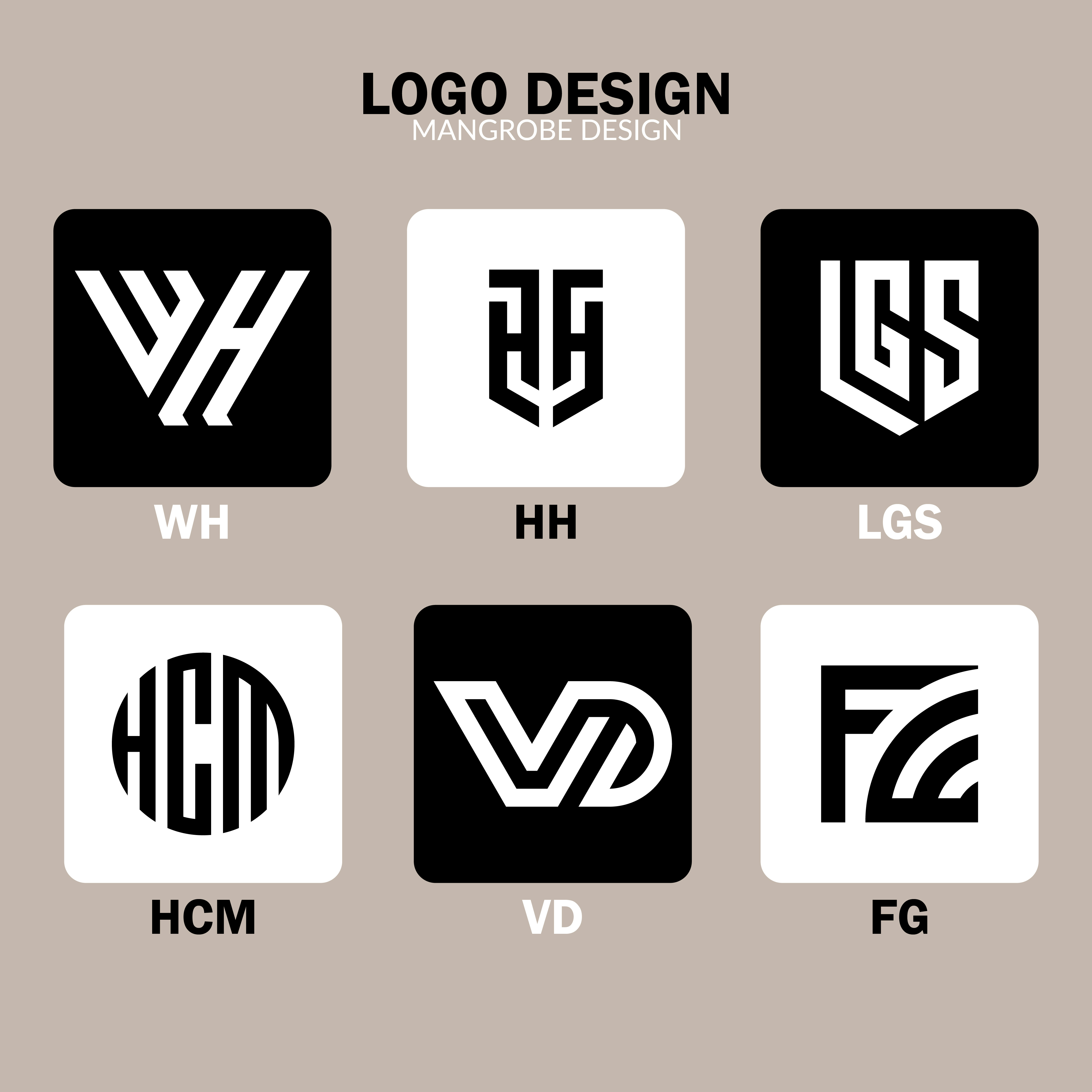 MONOGRAM LOGO DESIGN brand logo branding company logo design design full brand design graphic design logo logo design logo designer monogram monogram logo resturent logo shop logo