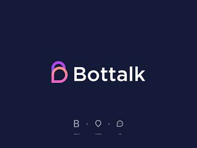 Bottalk Logo bolt branding bubble chat chat app chatting connect consulting interact logo message message app message logo spark speak talk talk logo tech technology tool