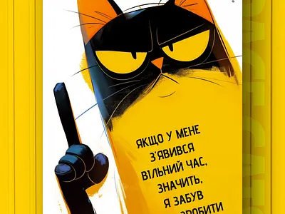 Це про мене 😮 ai branding cat daliy design illustration poster print