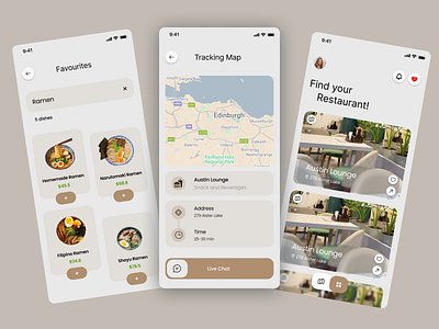 Restaurant Finder UI Design branding find graphic design restaurant ui
