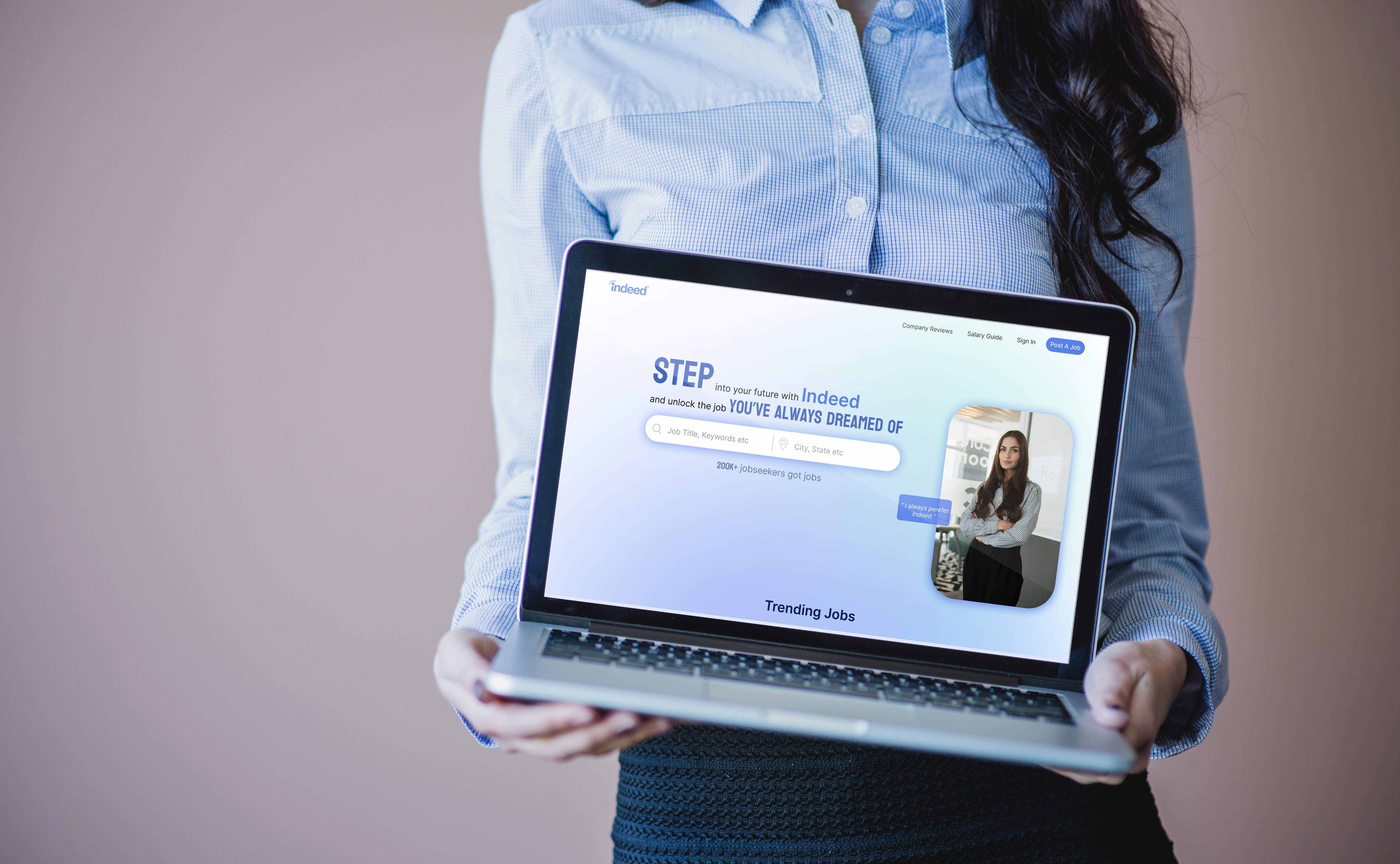 Example of INDEED Home Page Redesign