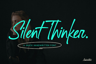 Silent Thinker branding creative design fonts graphic design handlettering logo typeface typography