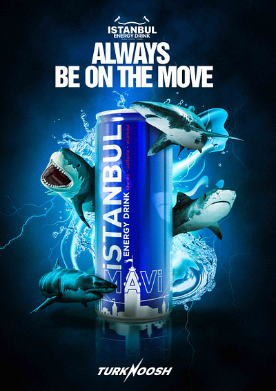 Energy Drink 3d 3drender billboard drink energy energydrink energydrinkconcept energydrinklabel energydrinkposter graphic design juice motion graphics poster shark