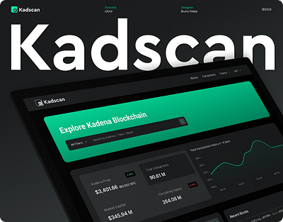 Block Explorer - Kadscan branding dashboard ui ux web3