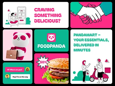 Foodpanda Bento Box UI – Vibrant & Engaging! bentoboxui branding deliveryapp ecommercedesign foodpanda uiux uxdesign