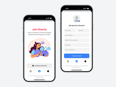 Rental Property Registration Flow IOS App Design app app design dailyui flow ios product design registration ui uichallenge ux