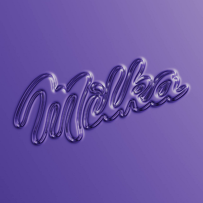 Milka Logo Reimagined in 3D with Light Animation 3d 3dart 3dmodeling animation blender design illustration logo milka render