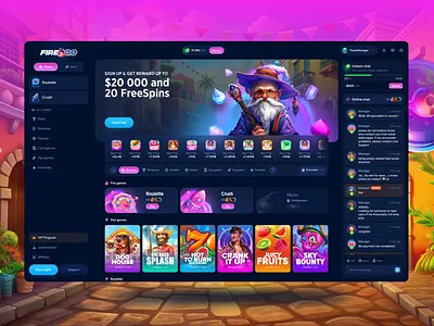 FireGo Casino bet betting platform casino casino art casino banner casino platform casino ui ux crypto casino crypto ui ux desktop casino gambling design gambling ui ux gaming igaming live casino slot casino slots social casino web casino web gambling