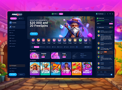 FireGo Casino bet betting platform casino casino art casino banner casino platform casino ui ux crypto casino crypto ui ux desktop casino gambling design gambling ui ux gaming igaming live casino slot casino slots social casino web casino web gambling