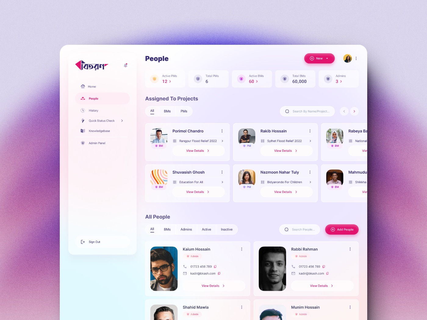 Example of Fin Tech & Data Heavy Dashboard Design