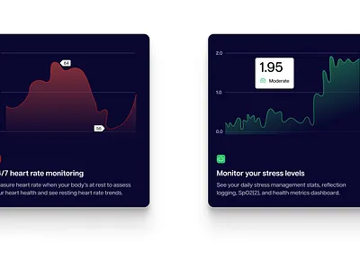 Health-Centric Card Design app gradient health healthcare healthtech metrics modern sleek software uiux web design