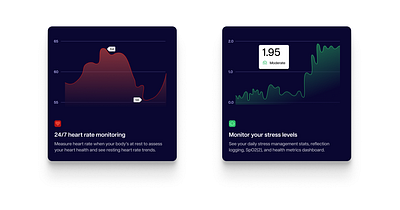 Health-Centric Card Design app gradient health healthcare healthtech metrics modern sleek software uiux web design