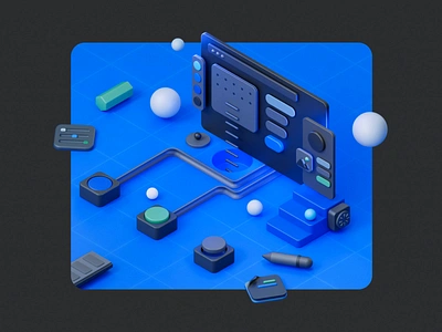 UX/UI Design - 3D Illustration for UI8 Studio 3d animated 3d animation 3d illustration animated c4d cinema 4d clean illustration redshift redshift render studio ui ui design ui illustration ui8 ux ux design ux illustration web design web design illustration