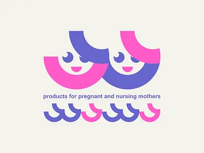 Products for pregnant and nursing mothers design icon illustration logo typography логотип типография