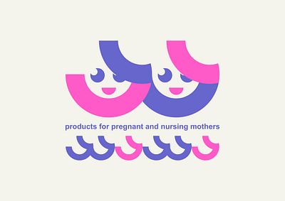 Products for pregnant and nursing mothers design icon illustration logo typography логотип типография