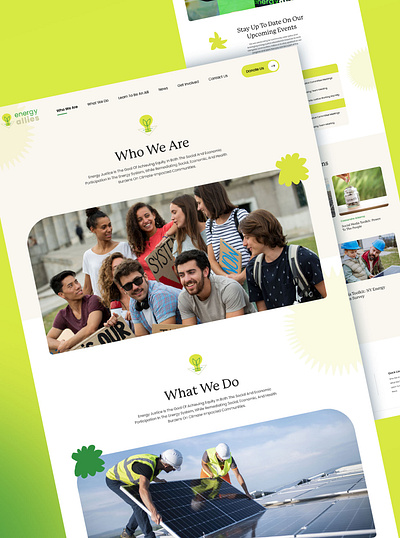 Energy Allies - Website Design branding custom design eco friendly energy graphic design graphics green illustration layout logo mockup ui ux vector website