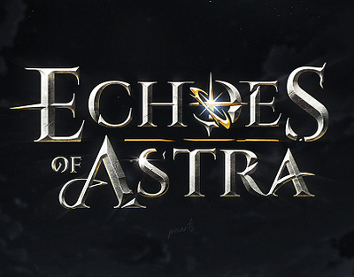 Echoes of Astra - Game Logo Design 🌓 app logo fantasy fantasy logo game art game logo game logo designer game logos logo designer metin2 mmorgp steam logo ui